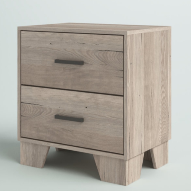 Muebles modernos de dormitorio de lujo, 3 cajones de mesita de noche de caña con cajones
