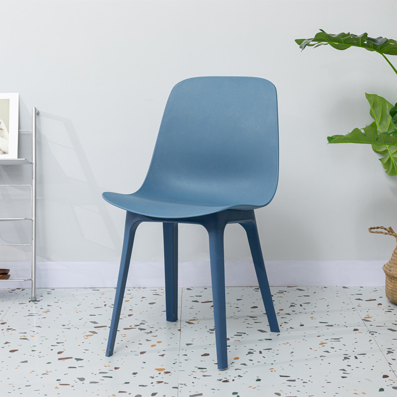 Venta al por mayor de sillas modernas de color plástico, respaldo fijo sin reposabrazos, Salón simple al aire libre, sillas de comedor de plástico